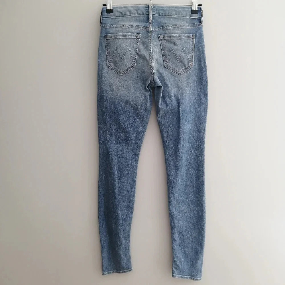 Mother The Looker Skinny Jeans in Light Kitty Light Wash Size 25 - Picture 4 of 15